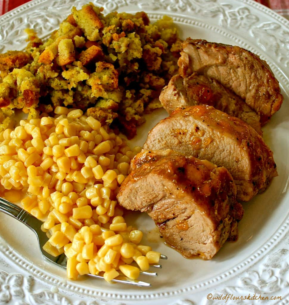 Pork Tenderloin Dinner
 Easy Peachy Honey Mustard Roast Pork Tenderloin