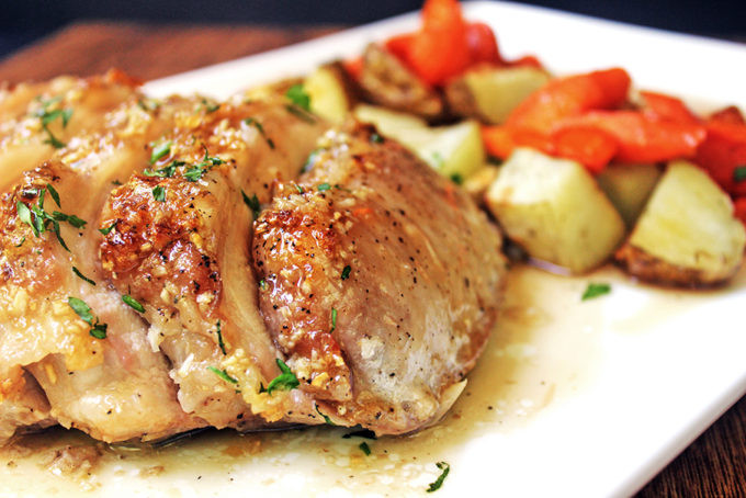 Pork Tenderloin Dinner
 Brown Sugar Garlic Pork with Carrots & Potatoes Dinner