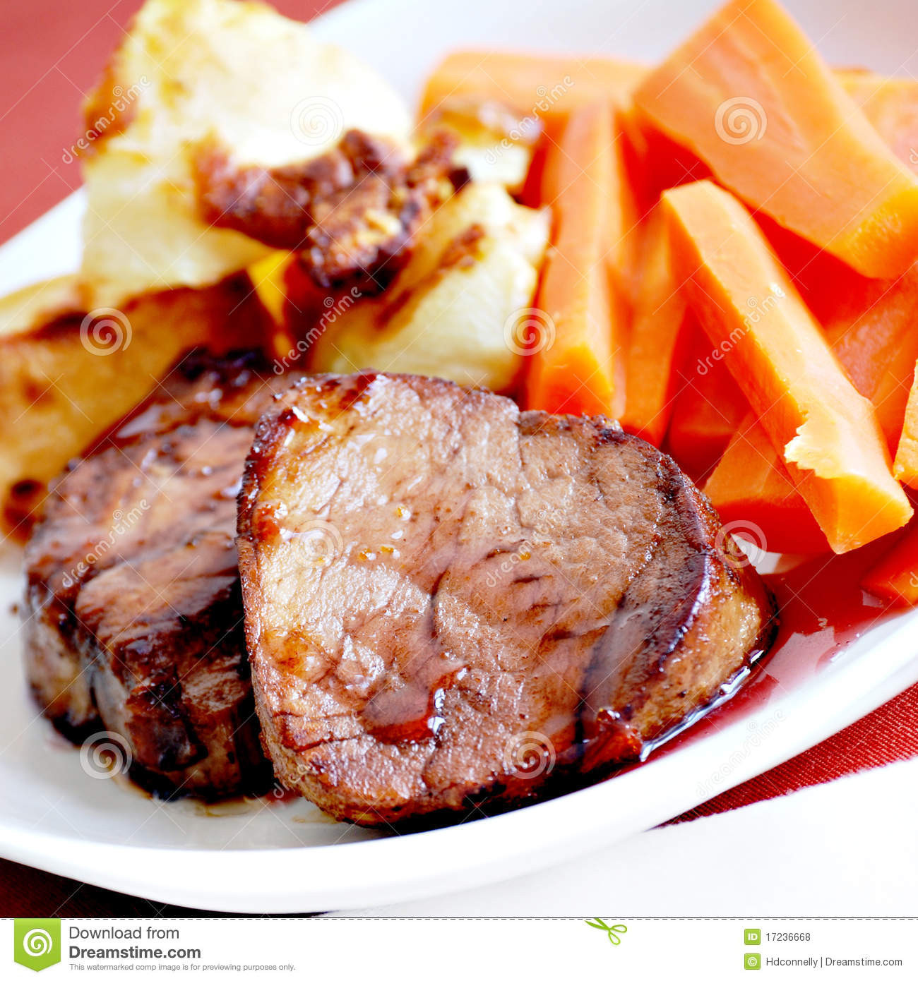 Pork Tenderloin Dinner
 Pork Tenderloin Dinner Royalty Free Stock s Image