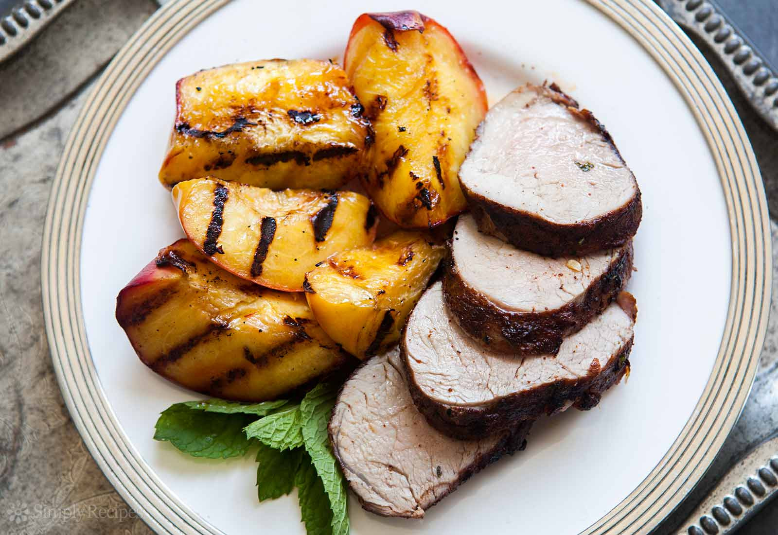 Pork Tenderloin On The Grill
 Grilled Pork Tenderloin and Peaches Recipe