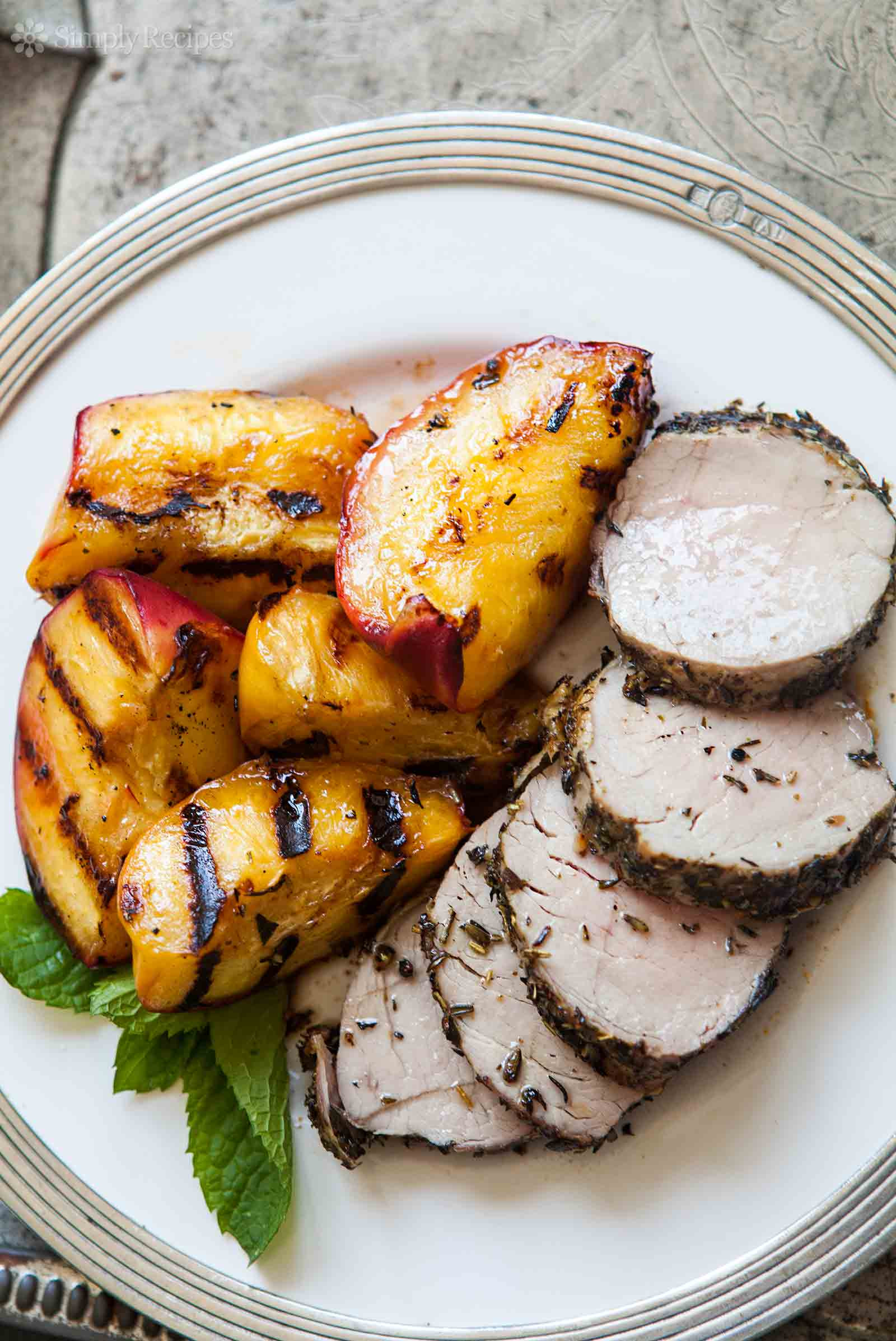 Pork Tenderloin On The Grill
 Grilled Pork Tenderloin and Peaches Recipe