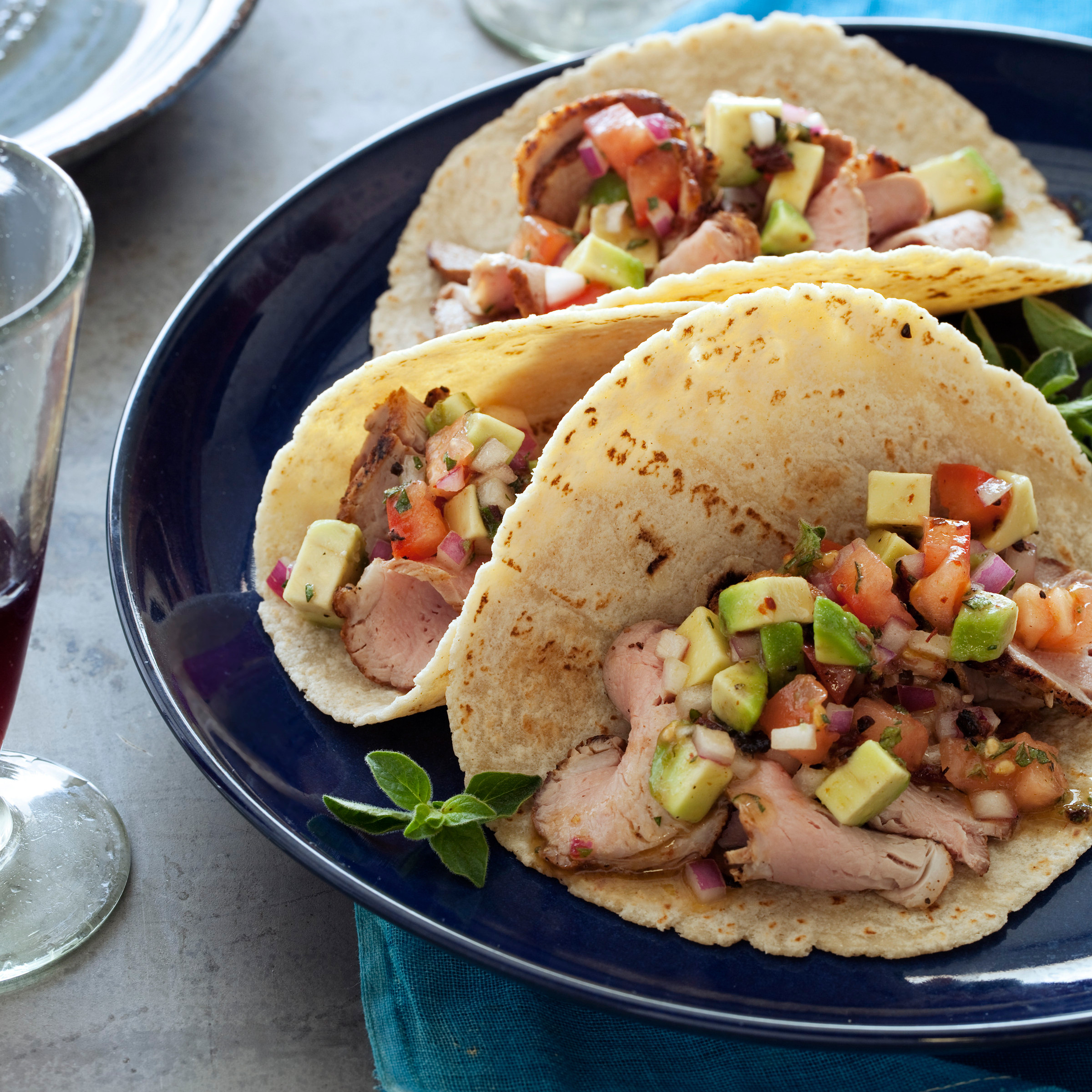 Pork Tenderloin Tacos
 Pork Tenderloin Tacos with Avocado Salsa Recipe Melissa