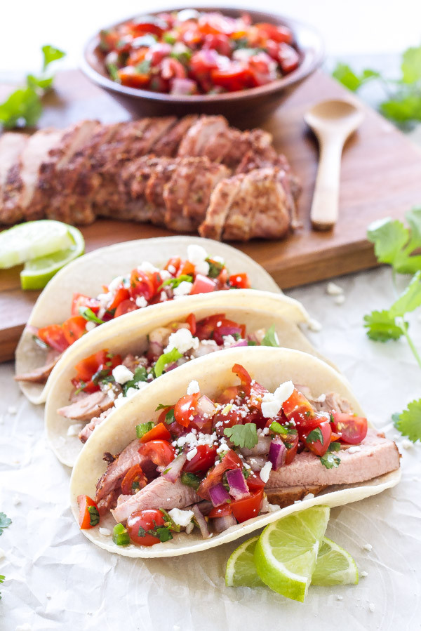 Pork Tenderloin Tacos
 Healthy Weekly Meal Plan Week 28 Whole and Heavenly Oven