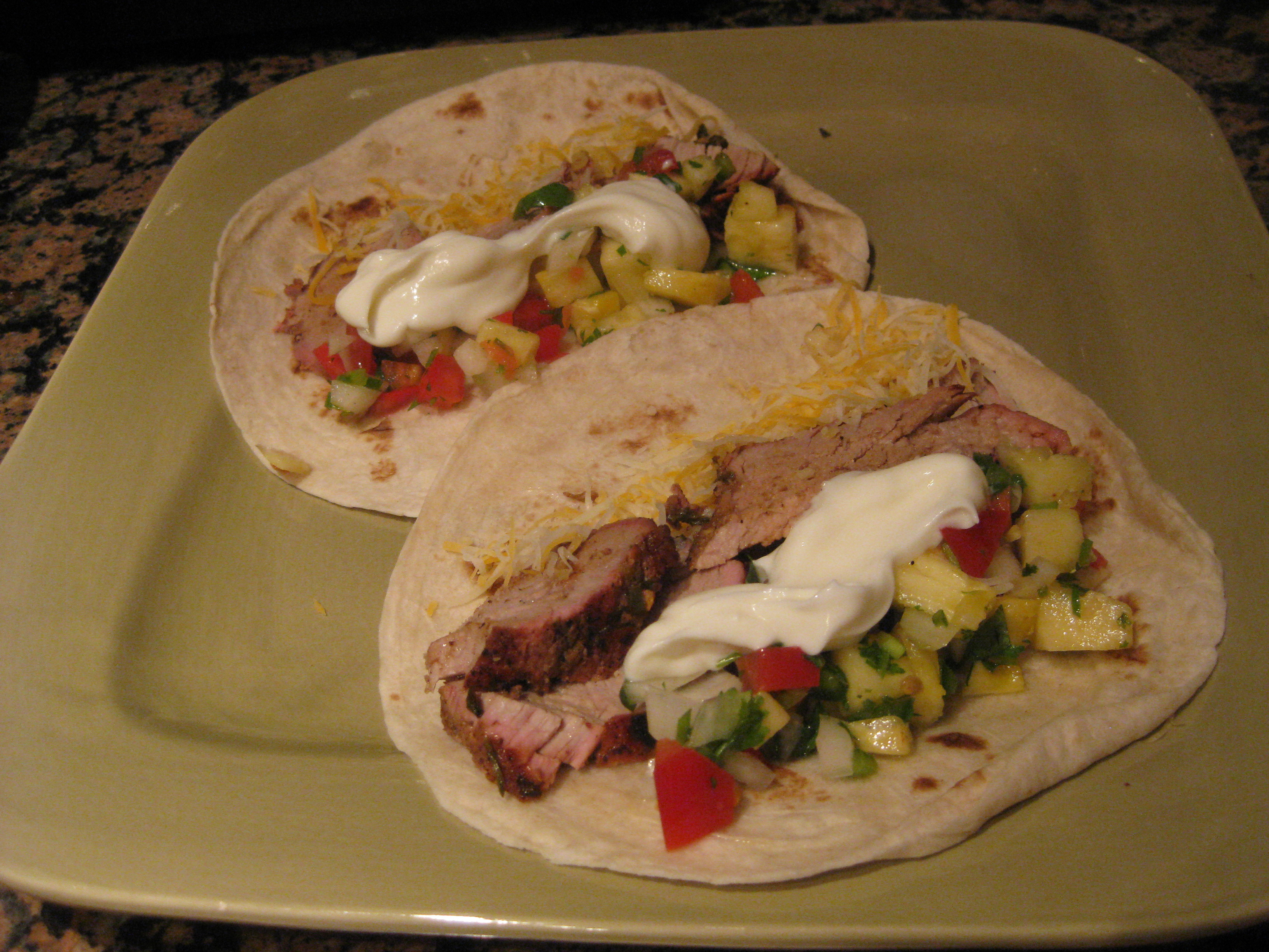 Pork Tenderloin Tacos
 Grilled Pork Tenderloin Tacos