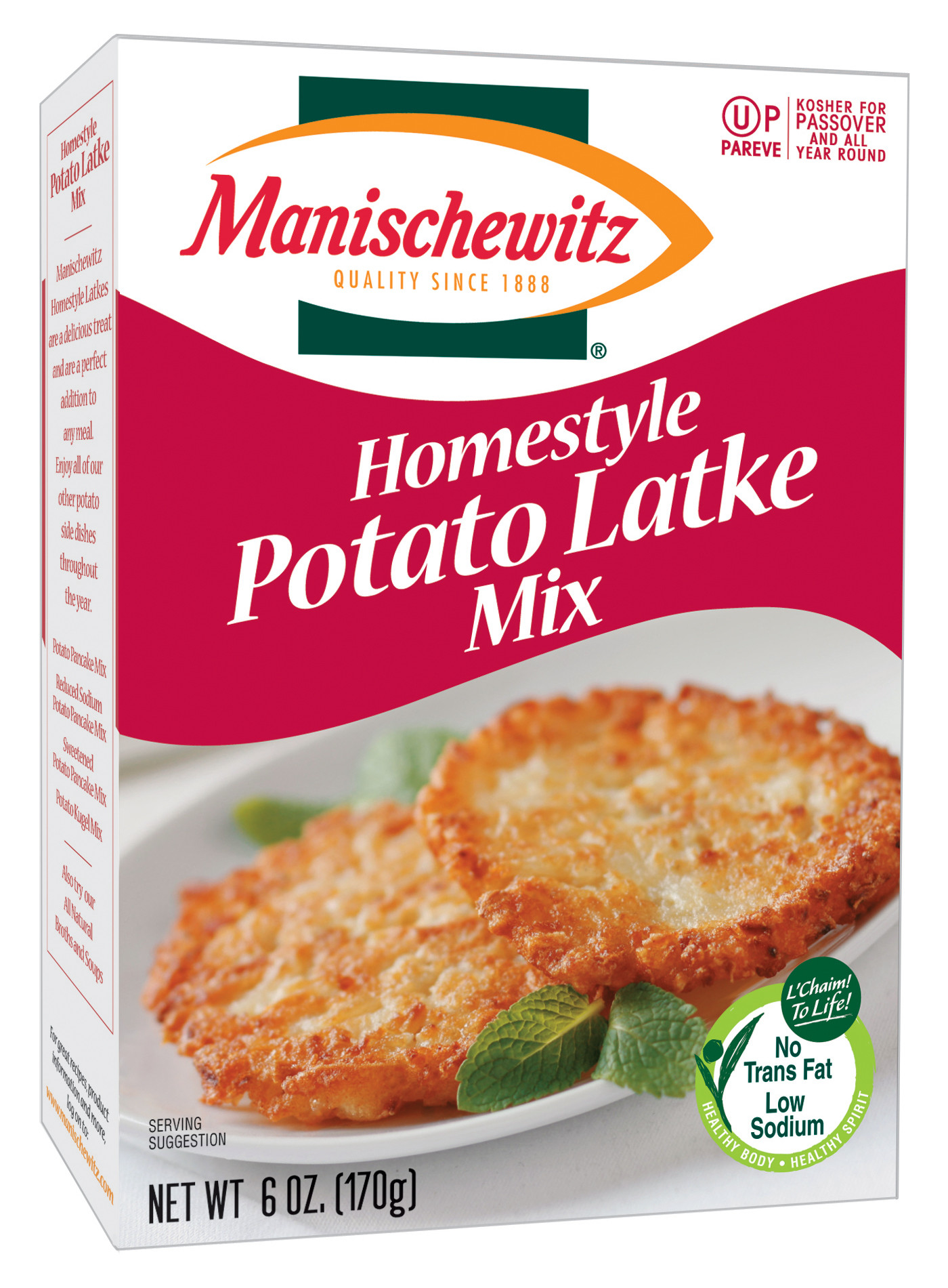 Potato Pancake Mix
 Manischewitz Homestyle Potato Latke Mix Case of 12