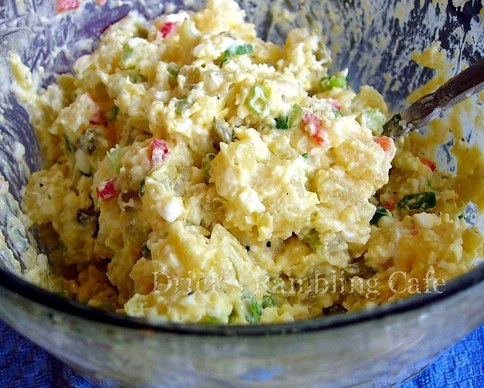 Potato Salad With Eggs
 Potato Salad with Deviled Egg Dressing Drick s Rambling Cafe