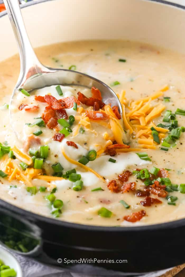 Potato Soup Recipe Easy
 Baked Potato Soup Spend With Pennies