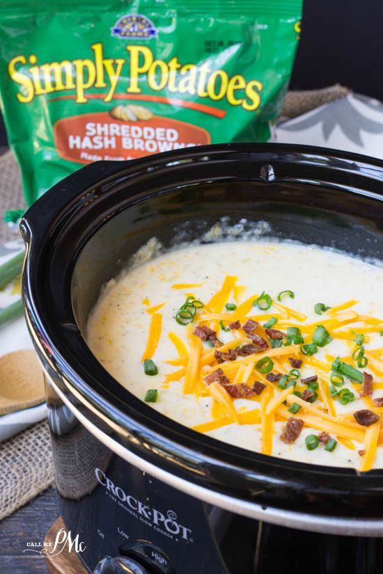 Potato Soup With Hash Browns
 Hash Brown Slow Cooker Potato Soup Call Me PMc