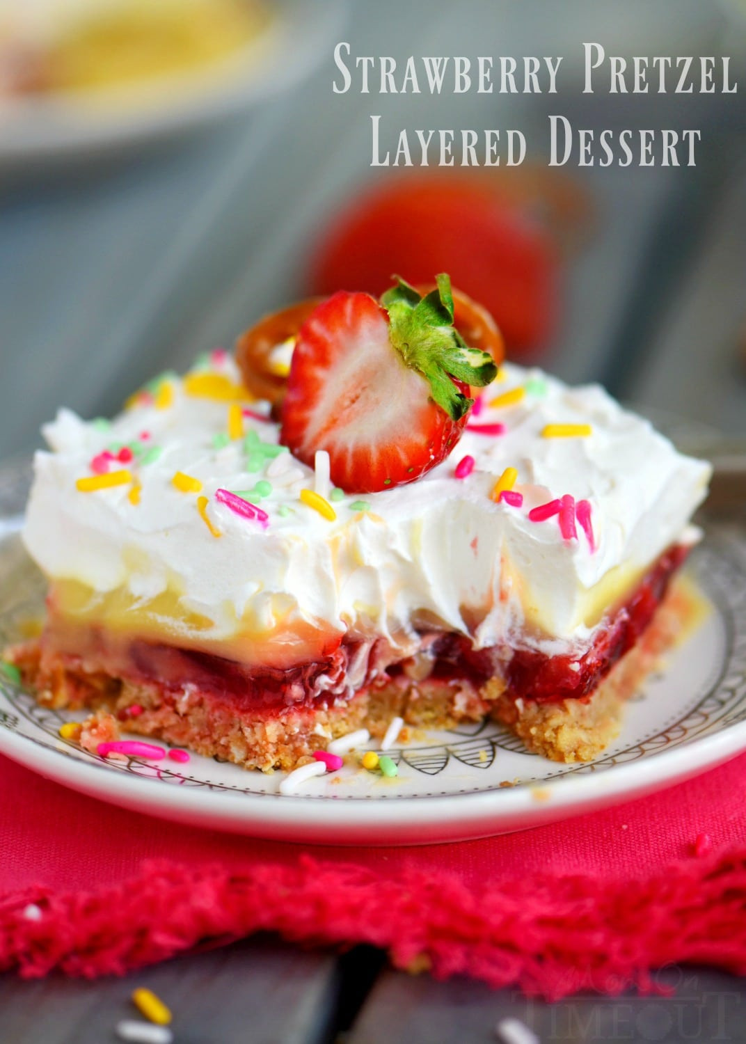 Pretzel Crust Desserts
 No Bake Strawberry Pretzel Layered Dessert Mom Timeout