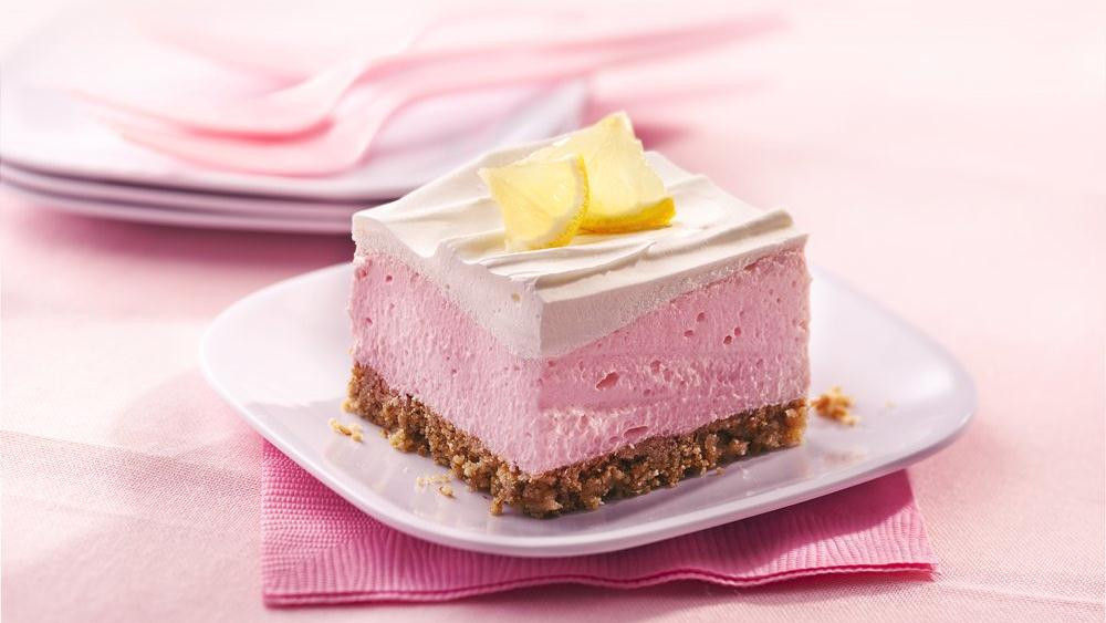 Pretzel Crust Desserts
 Fluffy Pink Lemonade Dessert with Pretzel Crust recipe