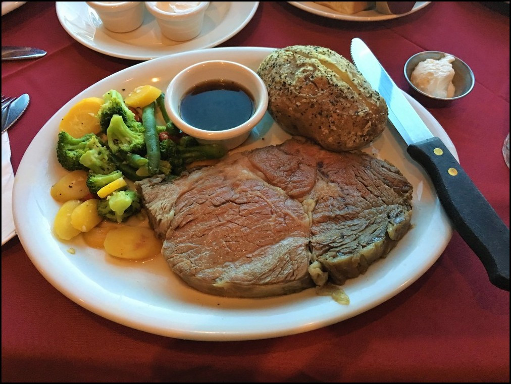 Prime Rib Dinner
 Laughlin Buzz Dinner at Big Horn Café in the Laughlin