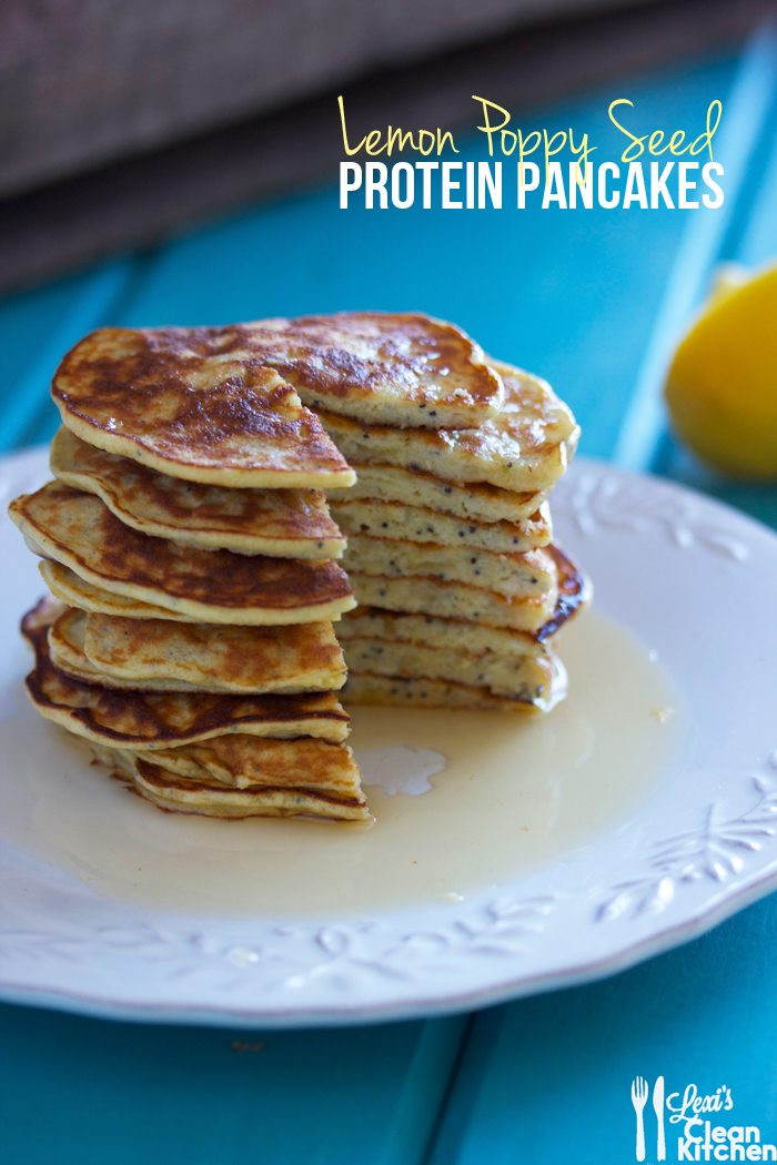 Protein Pancakes Recipe
 Lemon Poppy Seed Protein Pancakes Lexi s Clean Kitchen