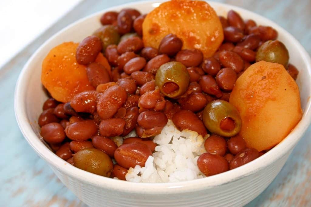 Puerto Rican Red Beans And Rice
 Puerto Rican Rice and Beans Habichuelas Guisadas