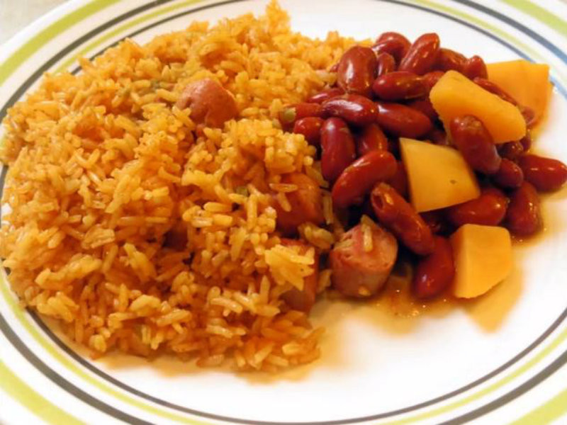 Puerto Rican Red Beans And Rice
 puerto rican red beans and rice