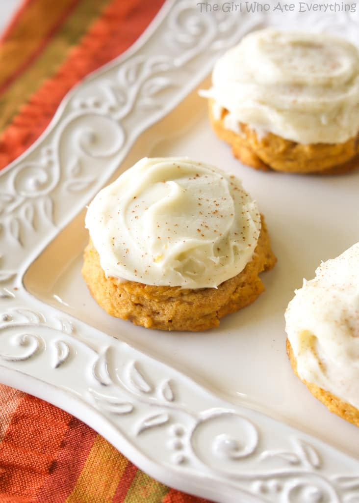 Pumpkin Cookies With Cream Cheese Frosting
 Melt In Your Mouth Pumpkin Cookies The Girl Who Ate
