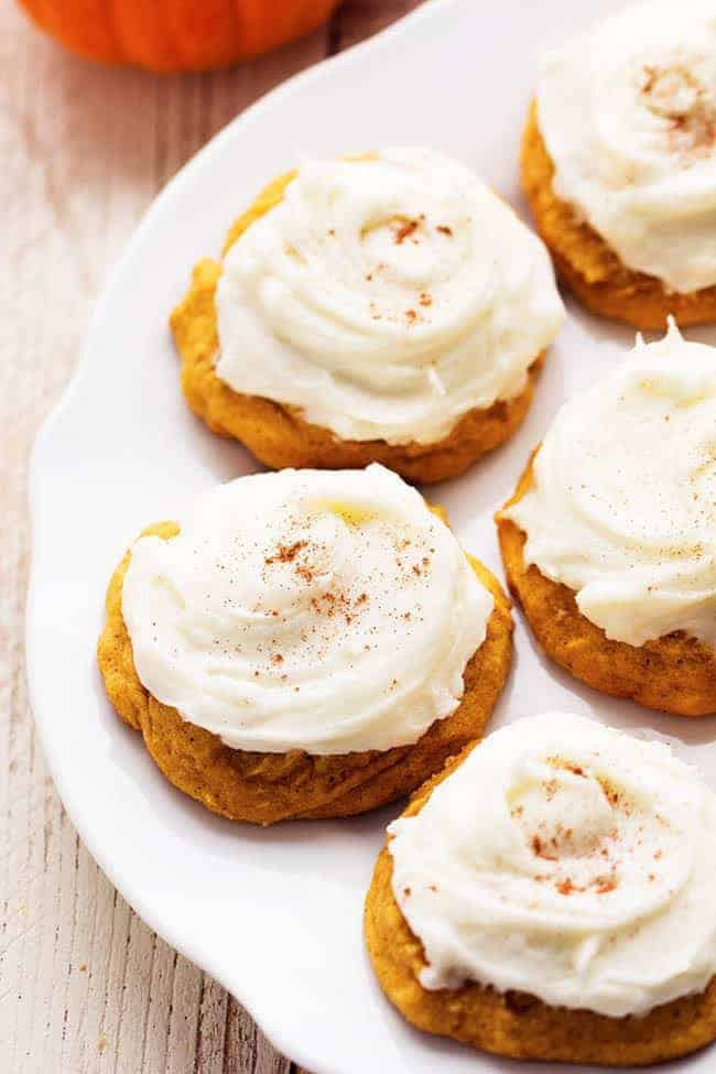 Pumpkin Cookies With Cream Cheese Frosting
 Melt in your Mouth Pumpkin Cookies with Cream Cheese