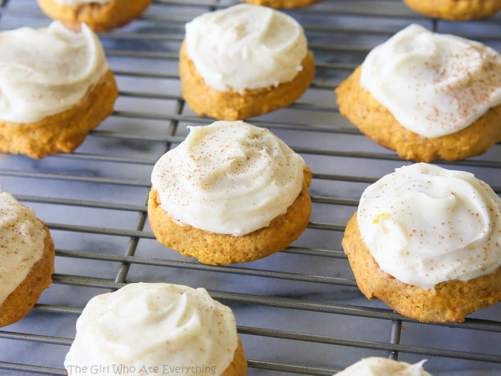 Pumpkin Cookies With Cream Cheese Frosting
 Melt In Your Mouth Pumpkin Cookies The Girl Who Ate