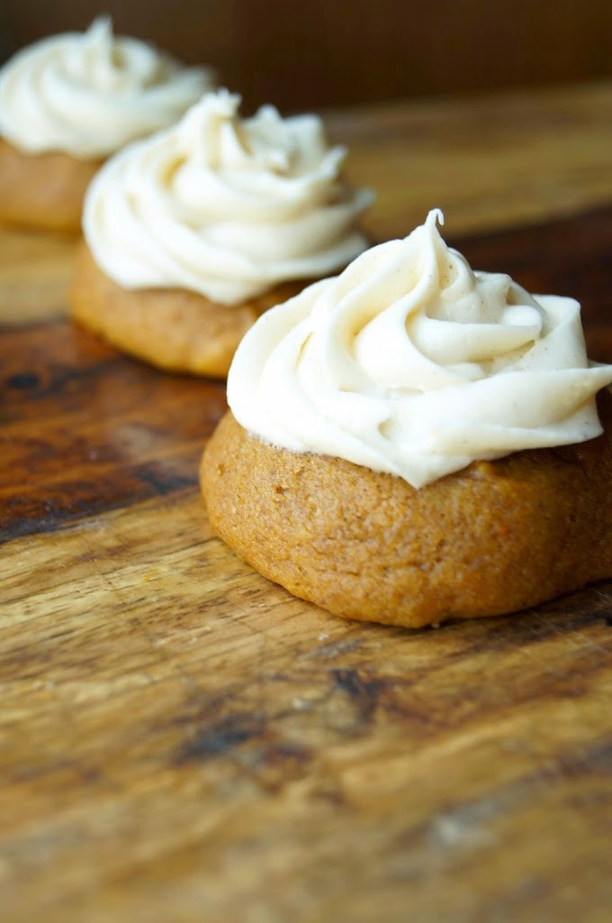 Pumpkin Cookies With Cream Cheese Frosting
 Soft Pumpkin Cookies with Cinnamon Cream Cheese Frosting