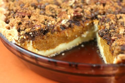 Pumpkin Cream Cheese Pie
 Pumpkin & Cream Cheese Layer Pie With Chopped Pecan