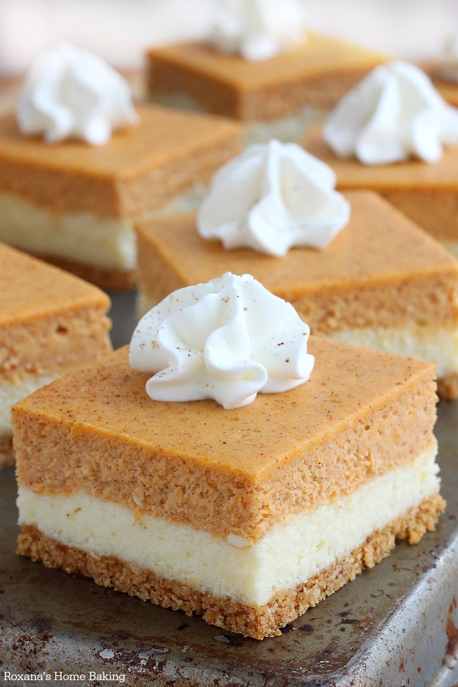 Pumpkin Cream Cheese Pie
 Pumpkin cheesecake bars recipe