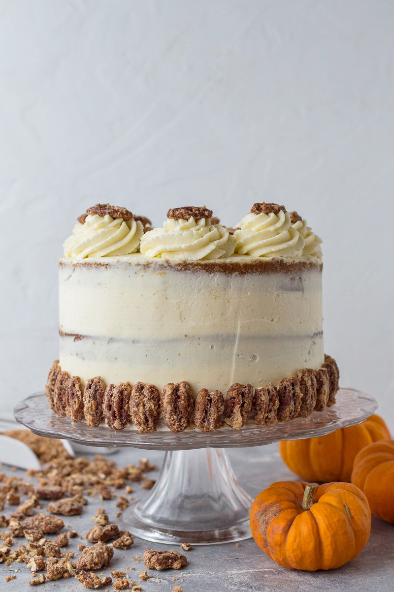 Pumpkin Layer Cake
 Pumpkin Layer Cake With Mascarpone Cream And Sugared