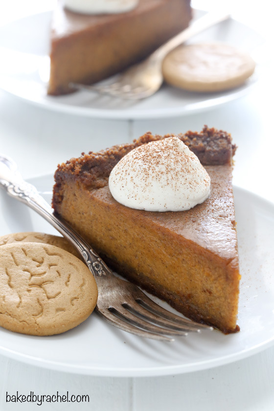 Pumpkin Pie With Gingersnap Crust
 Deep Dish Pumpkin Pie