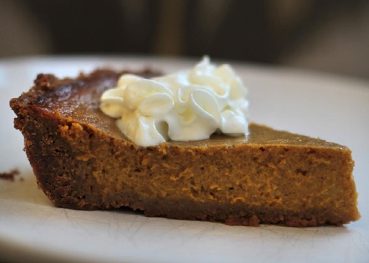 Pumpkin Pie With Gingersnap Crust
 Pumpkin pie with gingersnap crust A vast improvement over