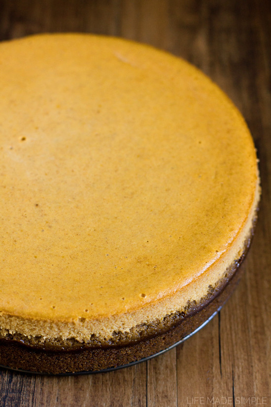 Pumpkin Pie With Gingersnap Crust
 Pumpkin Pie Cheesecake with Gingersnap Crust Life Made