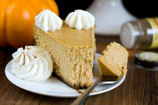 Pumpkin Pie With Gingersnap Crust
 Pumpkin Pie Cheesecake with Gingersnap Crust Life Made