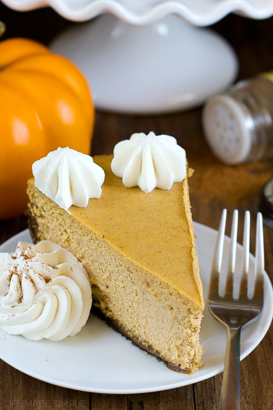 Pumpkin Pie With Gingersnap Crust
 Pumpkin Pie Cheesecake with Gingersnap Crust Life Made