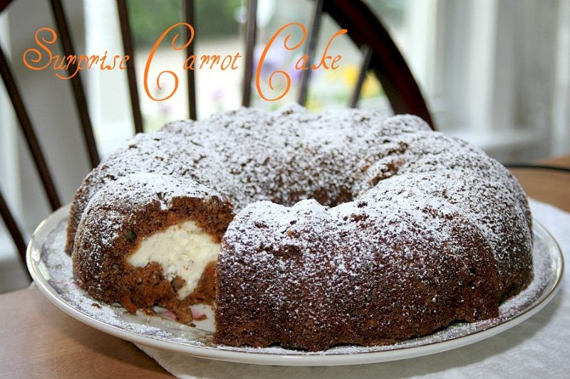 Quick Cream Cheese Dessert
 Surprise Carrot Bundt Cake with Cream Cheese Filling