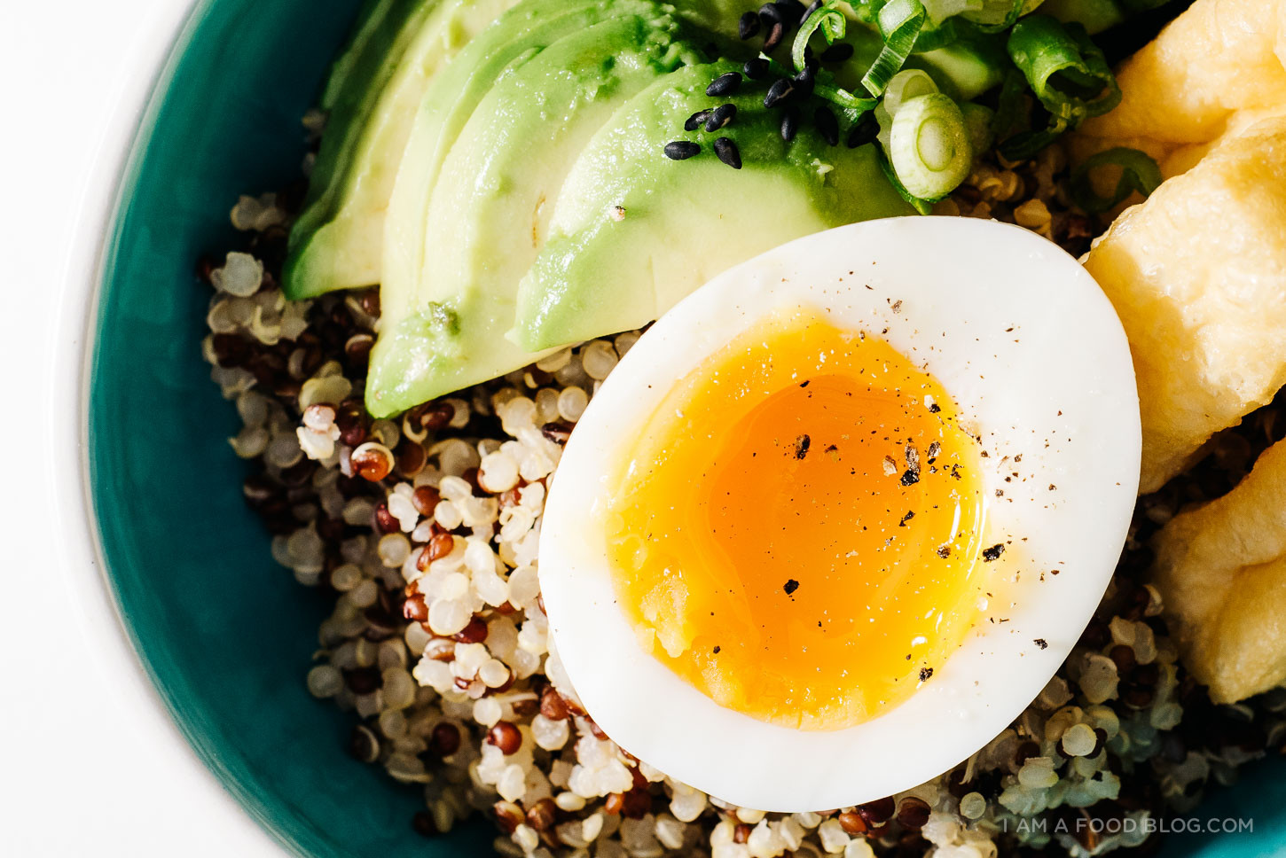 Quinoa Breakfast Bowl
 Quinoa Brunch Bowl with Six Minute Soft Boiled Eggs