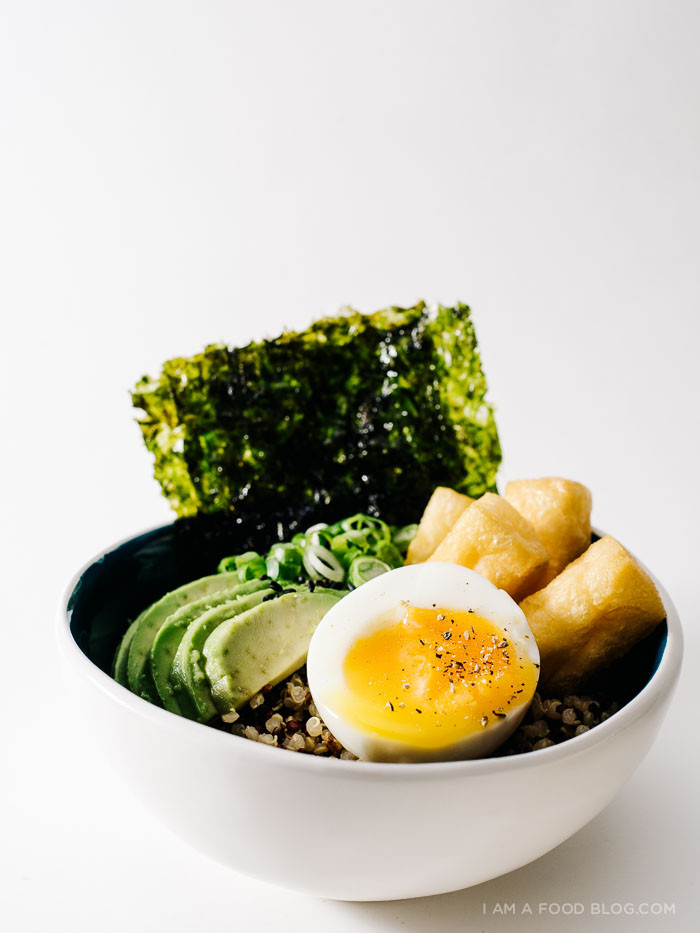 Quinoa Breakfast Bowl
 Quinoa Breakfast Bowl with Soft Boiled Eggs Avocado