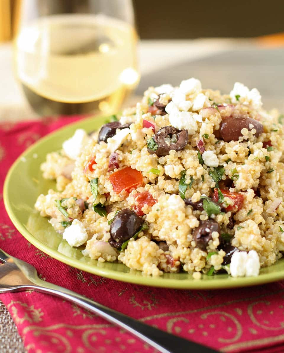 Quinoa Salad Mediterranean
 Mediterranean Quinoa Salad Garnish with Lemon