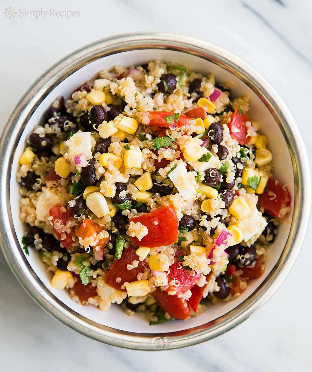 Quinoa Salad Recipe
 Mexican Quinoa Salad with Black Beans Corn and Tomatoes