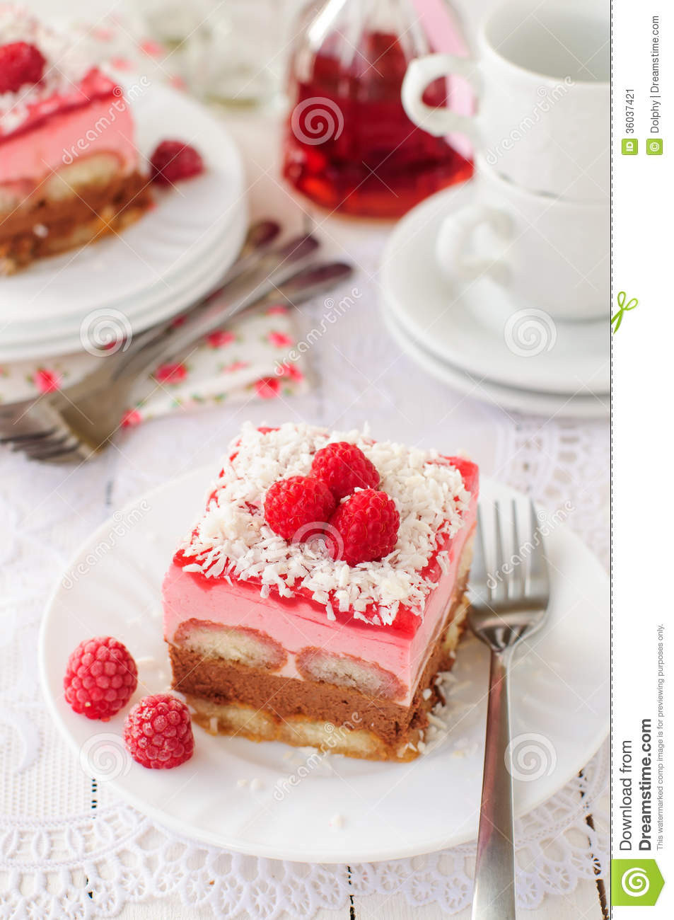 Raspberry Mousse Cake
 No Bake Chocolate Raspberry And Savoiardi Layer Cake