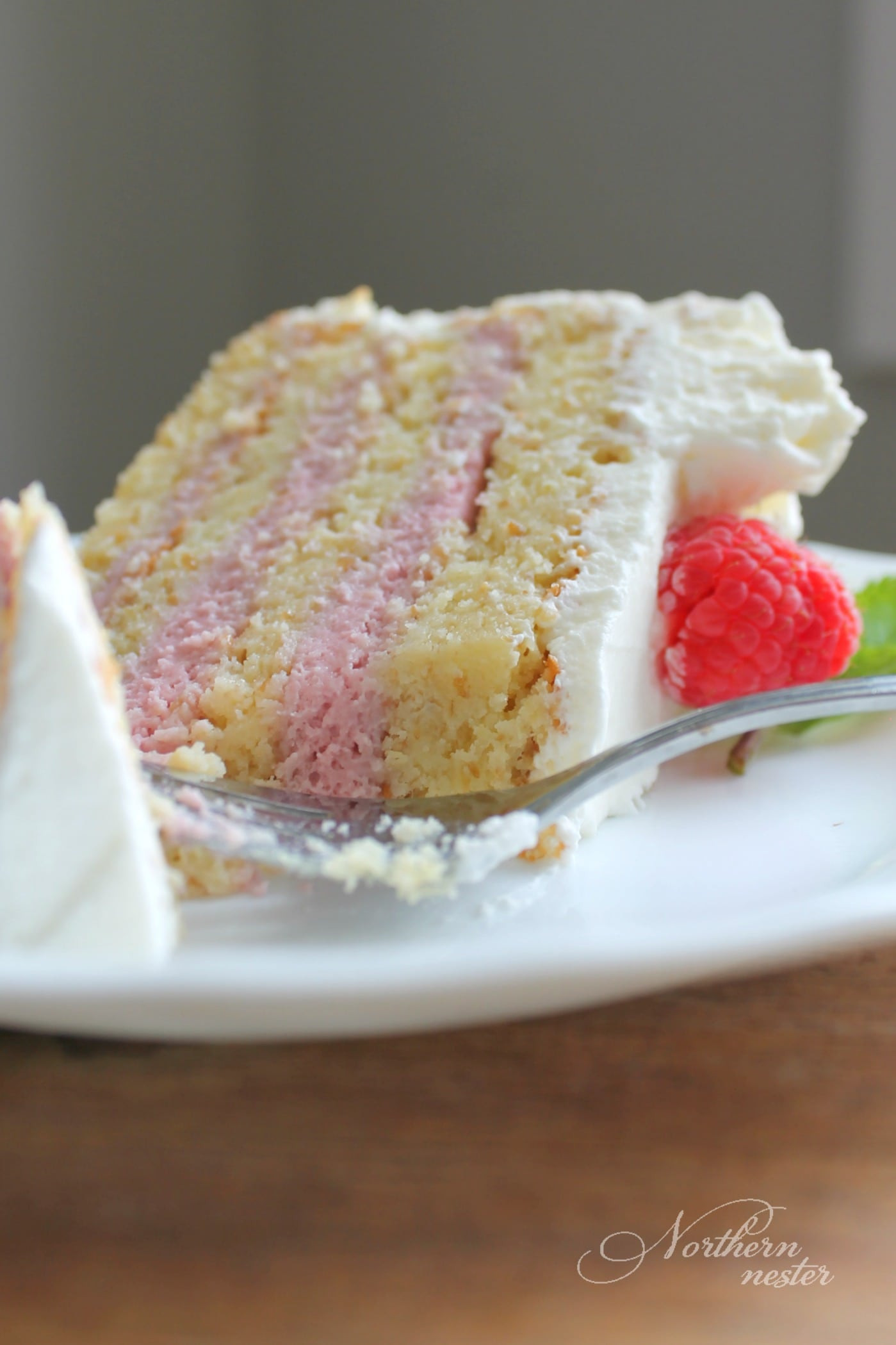 Raspberry Mousse Cake
 Lemon Raspberry Mousse Cake