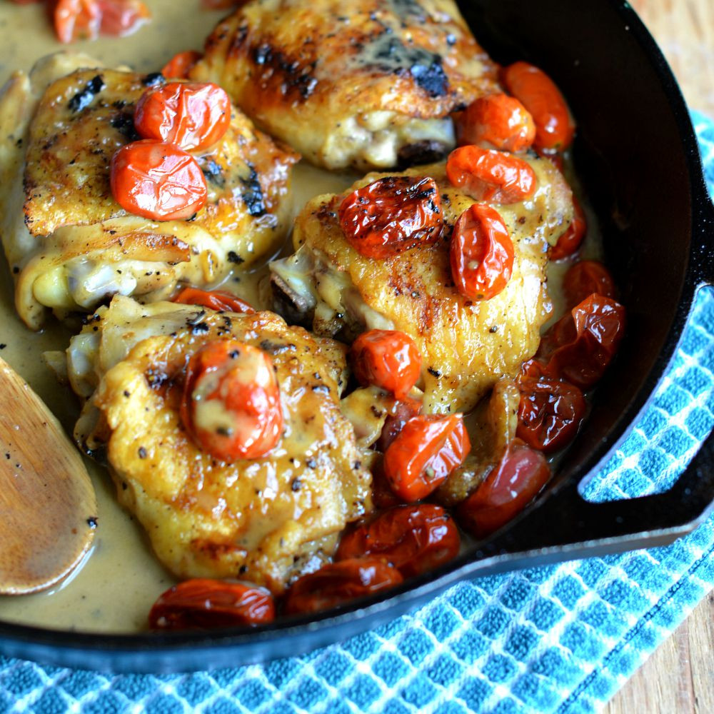 Recipe For Chicken Thighs
 Chicken Thighs with Blistered Tomatoes