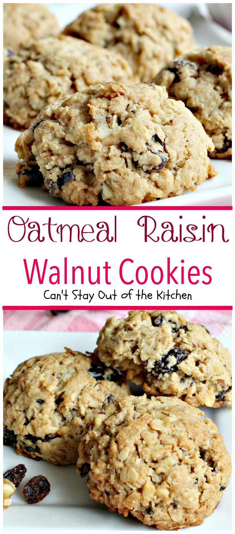 Recipe For Oatmeal Raisin Cookies
 Cinnamon Oatmeal Raisin And Walnut Cookies Recipe