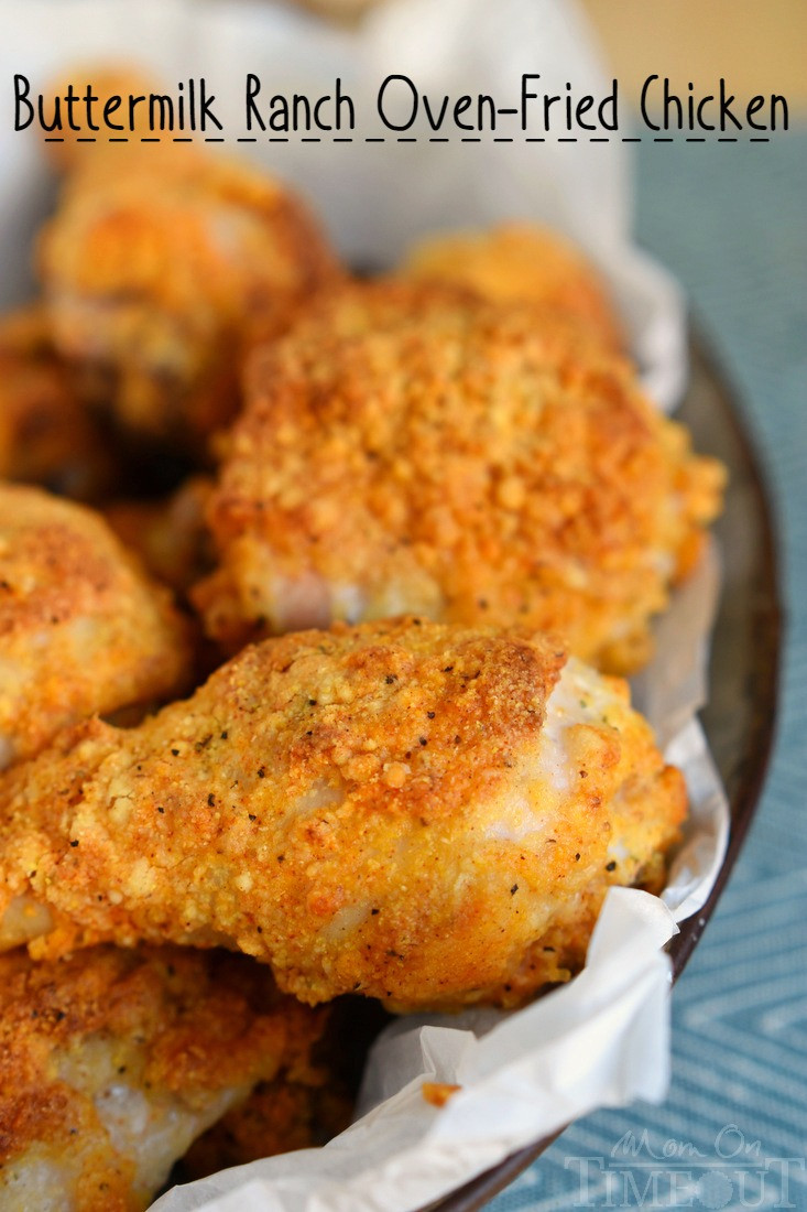 Recipe For Oven Fried Chicken
 Buttermilk Ranch Oven Fried Chicken Mom Timeout
