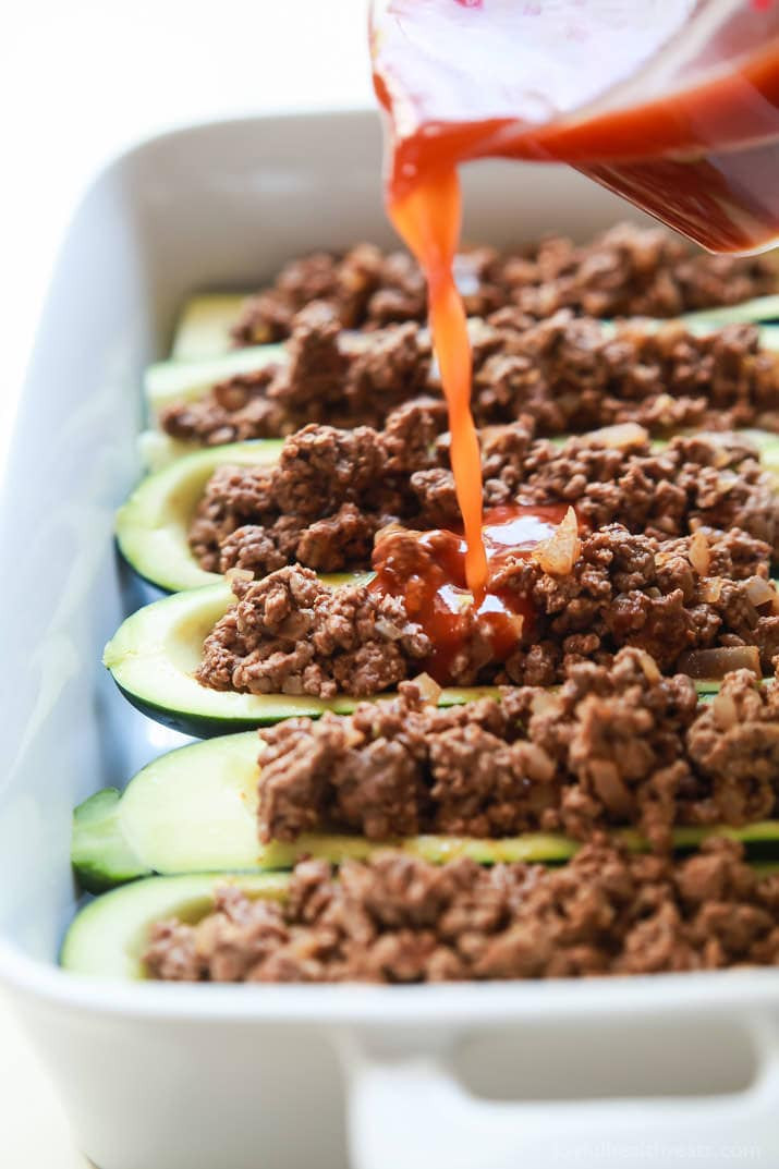 Recipe Ground Beef
 Ground Beef Enchilada Zucchini Boats