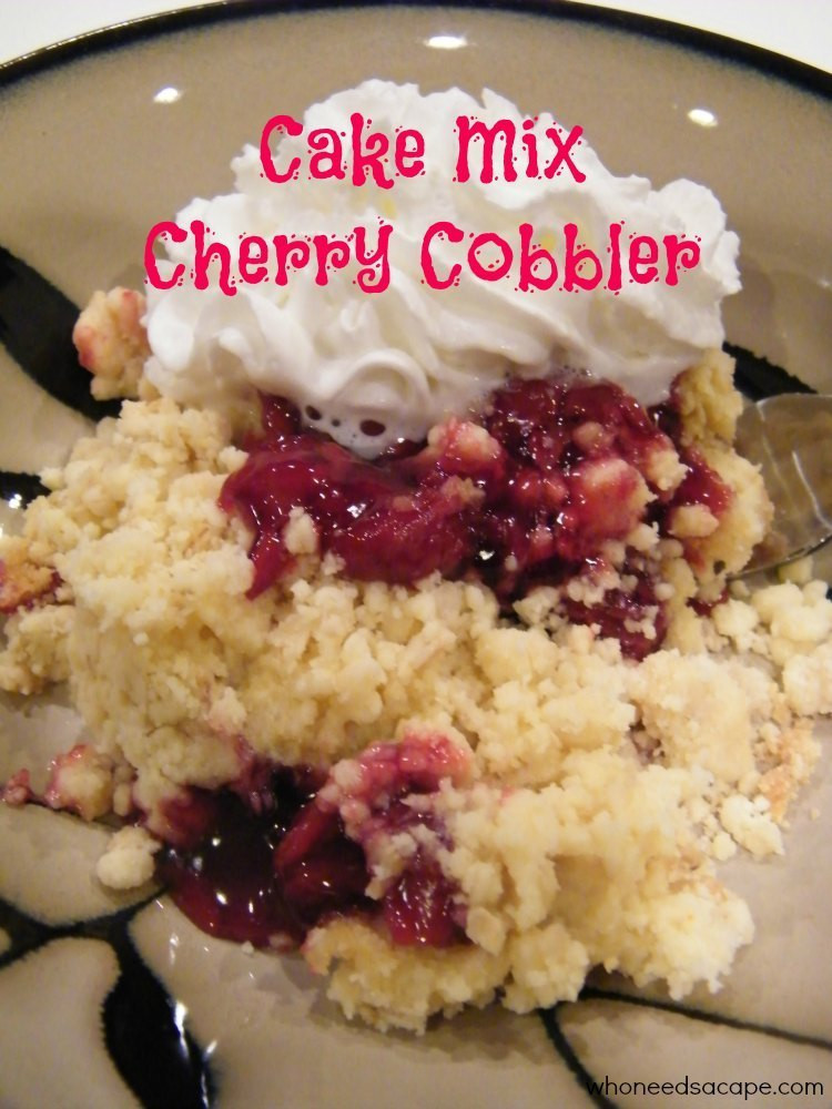 Recipes Using Cherry Pie Filling
 Cake Mix Cherry Cobbler