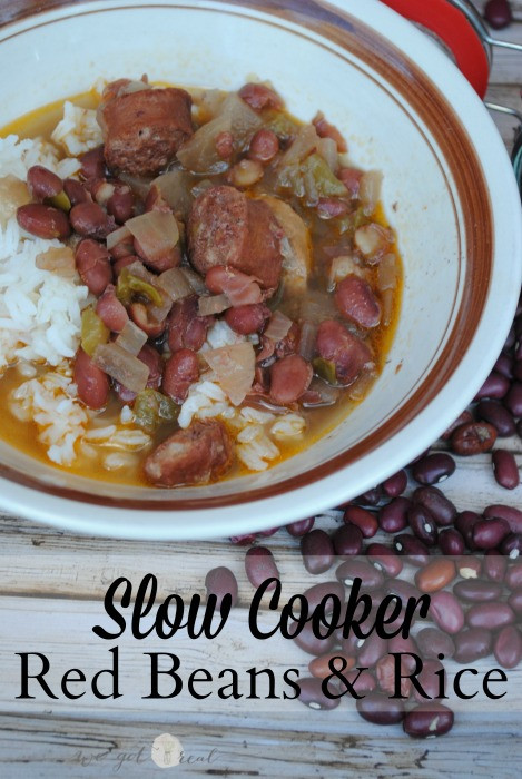 Red Beans And Rice Slow Cooker
 Slow Cooker Red Beans and Rice We Got Real