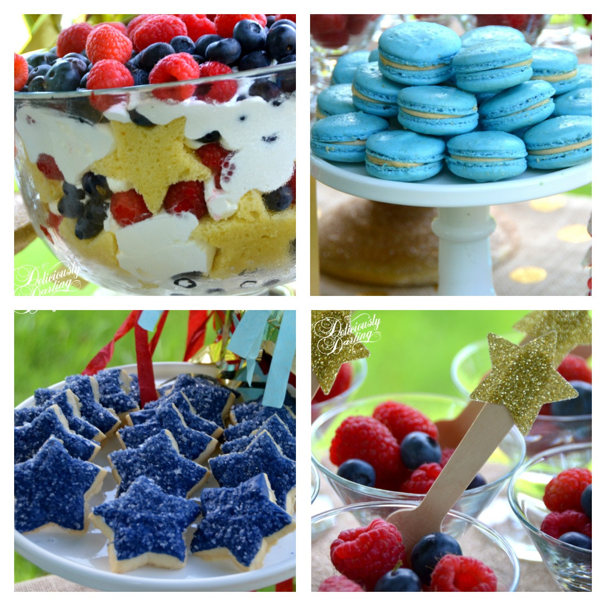 Red White Blue Dessert
 Red White and Blue Desserts Deliciously Darling