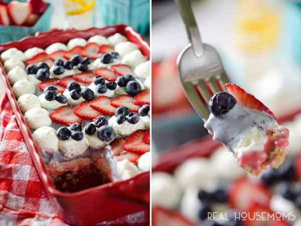 Red White Blue Dessert
 Red White & Blue Berry Frozen Dessert ⋆ Real Housemoms