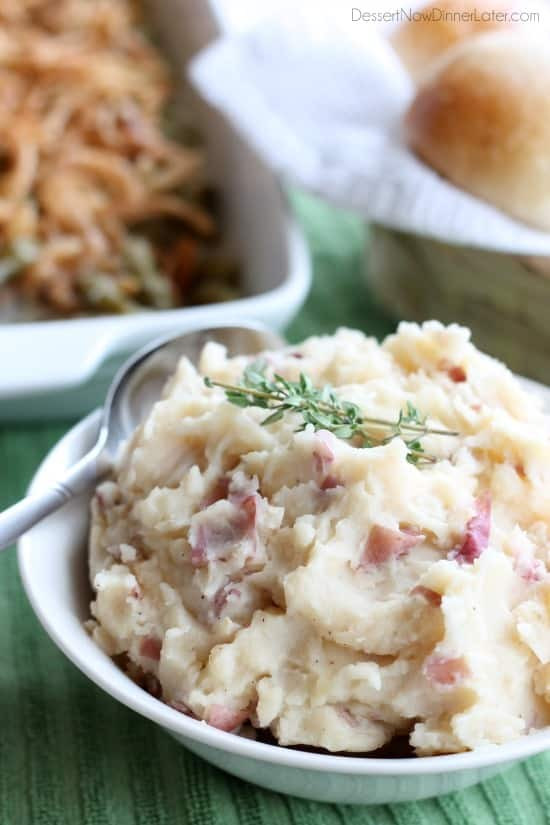 Redskin Mashed Potatoes
 mashed red potatoes garlic