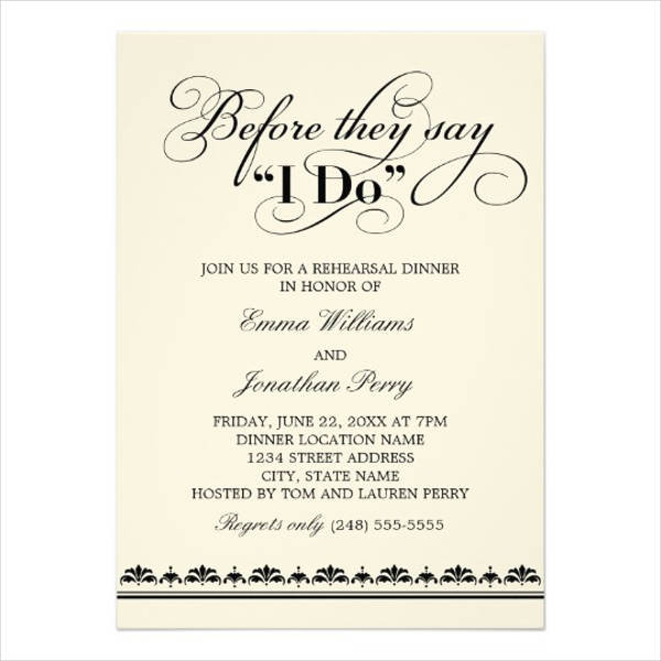 Rehearsal Dinner Invites
 40 Wedding Invitation Formats PSD AI Vector EPS