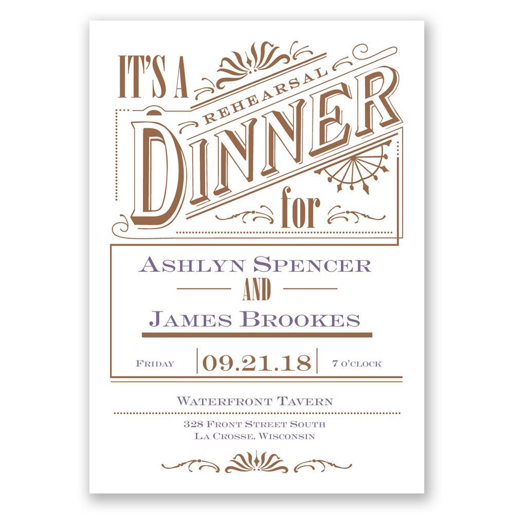 Rehearsal Dinner Invites
 Vintage Charm Rehearsal Dinner Invitation