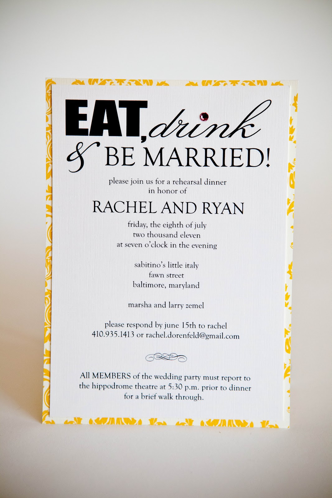 Rehearsal Dinner Invites
 Kindly R S V P Designs Blog Rehearsal Dinner