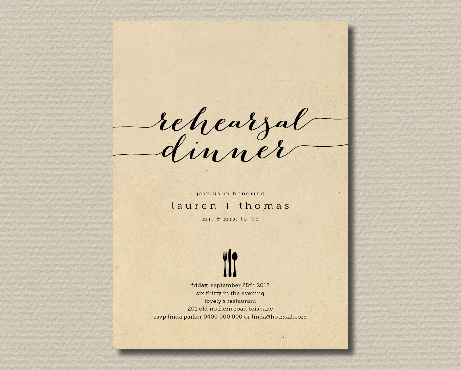 Rehearsal Dinner Invites
 10 Affordable Places to Find Rehearsal Dinner Invitations